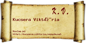 Kucsera Viktória névjegykártya